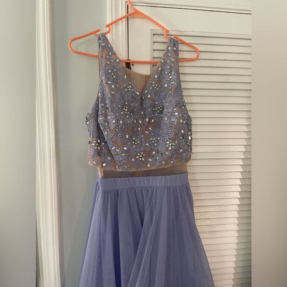 Lavender party dress. It is a high-low junior dress. Size 11. Only worn once.